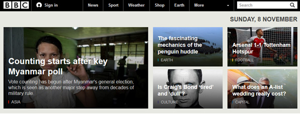 Titulares de la BBC